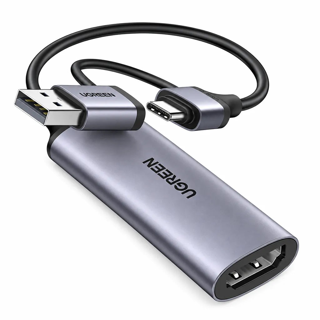 UGREEN Full HD 1080p Video Capture Card 25854 2-in-1 USB-A and Type-C Compact Design tpstech.in