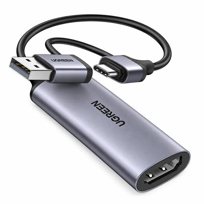 UGREEN Full HD 1080p Video Capture Card 25854 2-in-1 USB-A and Type-C Compact Design tpstech.in
