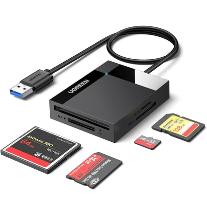 UGREEN 30333 4-in-1 USB 3.0 Multi Card Reader with SD TF CF and MS Memory Cards tpstech.in
