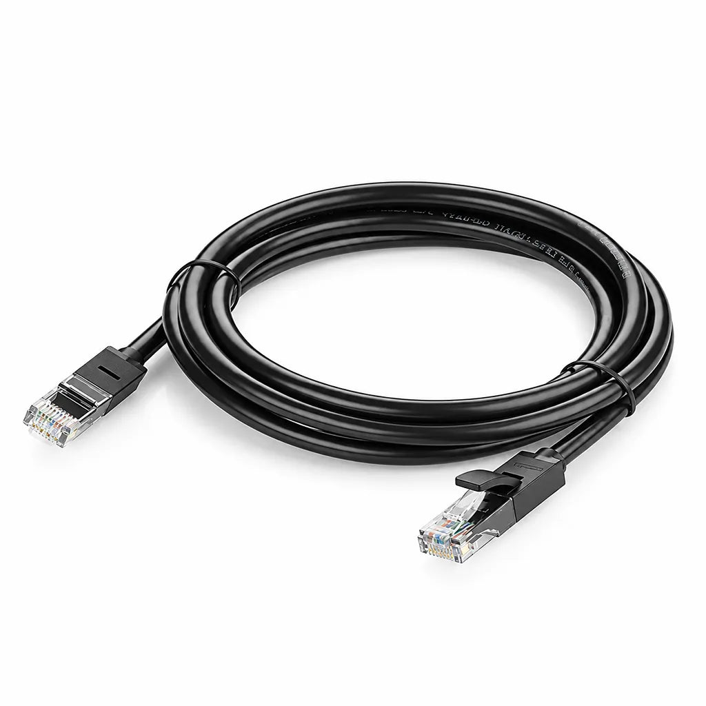 UGREEN 60545 1.5M Cat 6 Gigabit Ethernet Cable black round patch cord coiled view -tpstech.in
