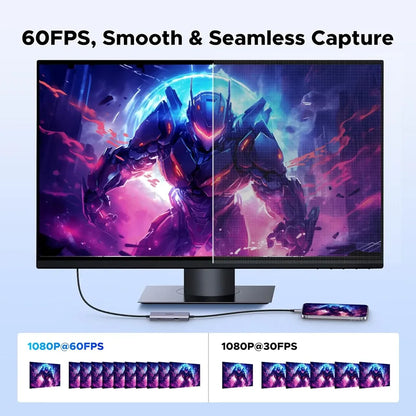 UGREEN 65856 Video Capture Card 1080P at 60FPS Smooth and Seamless Capture on Monitor tpstech.in