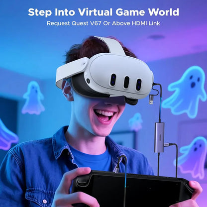 UGREEN 65856 USB-C Video Capture Card Connected to VR Headset and Handheld Gaming Console tpstech.in