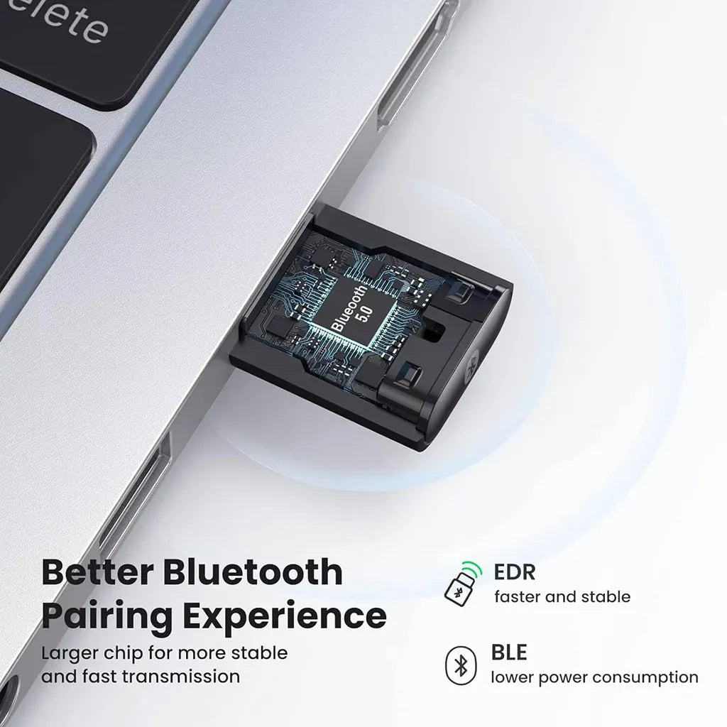 UGREEN CM390 Bluetooth 5.0 Dongle Built-in EDR and BLE Chip for Fast Stable Pairing tpstech.in