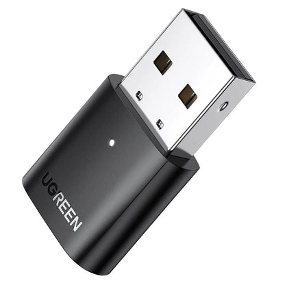UGREEN 80889 CM390 Bluetooth 5.0 Adapter Compact USB Dongle Angled View tpstech.in