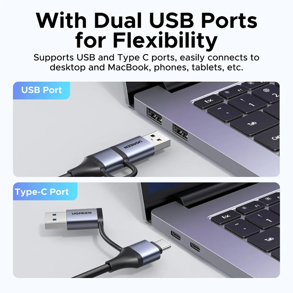 UGREEN CM629 Video Capture Card Dual USB A and Type C Port Flexibility for Laptop tpstech.in