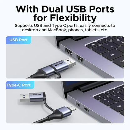 UGREEN CM629 Video Capture Card Dual USB A and Type C Port Flexibility for Laptop tpstech.in