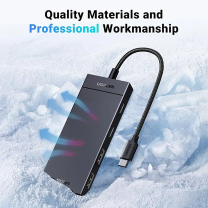 UGREEN CM806 35583 4-in-1 USB-C Hub 10Gbps for MacBook, iPad & PC Premium Build and Efficient Heat Dissipation tpstech.in