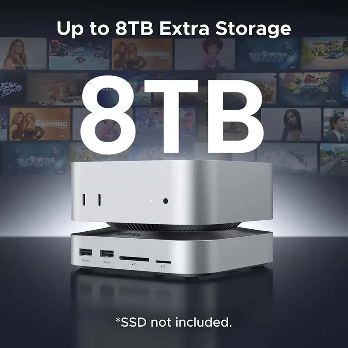 UGREEN CM841 65487 11-in-1 Mac mini M4 Dock Supporting Up to 8TB NVMe SSD Extra Storage Expansion -tpstech.in