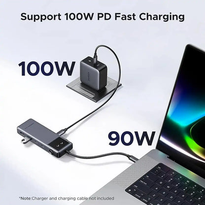 UGREEN CM889 75177 Uno 6-in-1 USB-C Hub 100W PD Input and 90W Fast Laptop Charging -tpstech.in