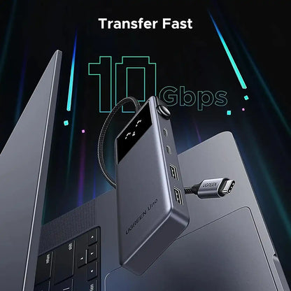 UGREEN CM889 75177 Uno 6-in-1 USB-C Hub 10Gbps High-Speed USB 3.2 Data Transfer -tpstech.in