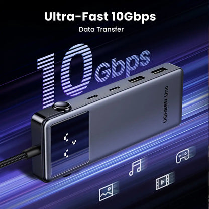 UGREEN CM889 75179 Uno 7-in-1 USB-C Hub Ultra Fast 10Gbps High Speed Data Transfer -tpstech.in