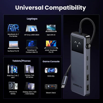 UGREEN CM889 75179 Uno 7-in-1 USB-C Hub Universal Device Compatibility with Laptops Tablets Phones and Consoles -tpstech.in