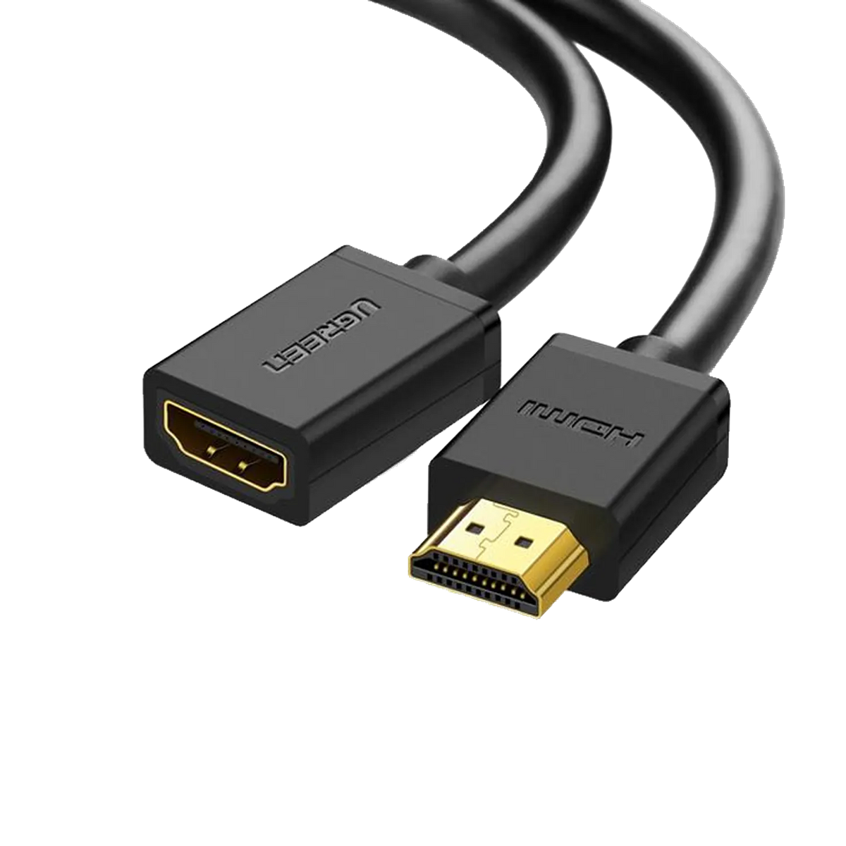 UGREEN HD107 HDMI Extension Cable 2M 4K Support Black Gold Plated Male and Female Connectors tpstech.in