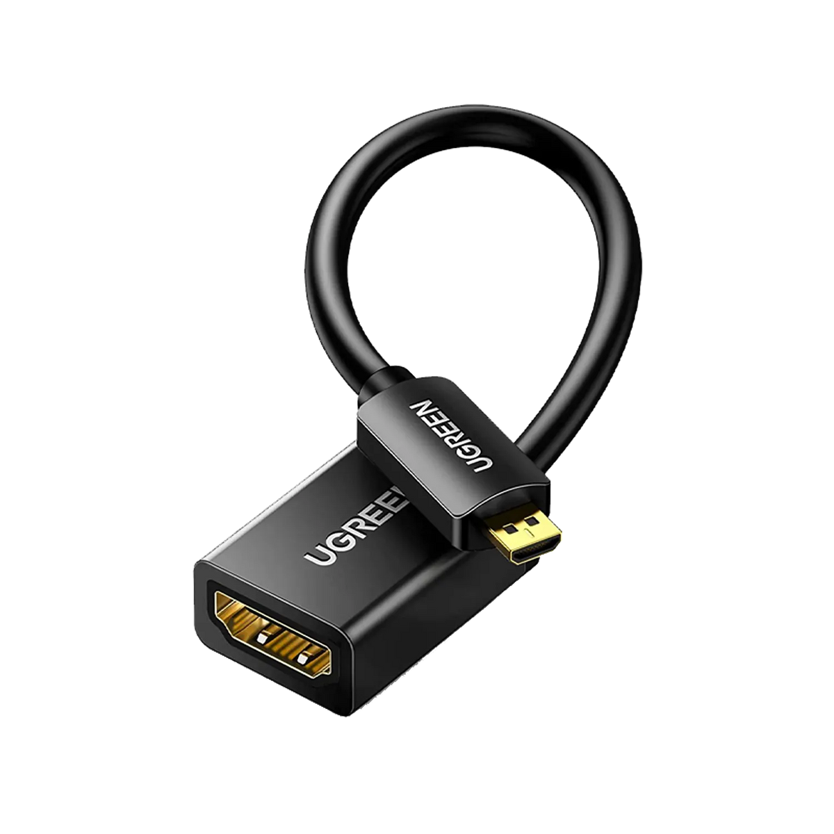 UGREEN HD107 HDMI Extension Cable 2M 4K Support Black Micro HDMI Male to HDMI Female Connector tpstech.in