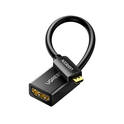 UGREEN HD107 HDMI Extension Cable 2M 4K Support Black Micro HDMI Male to HDMI Female Connector tpstech.in