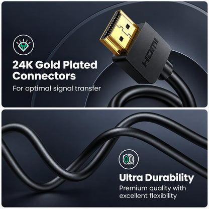 24K Gold-Plated Connectors and Ultra-Durable Flexible Cable Construction of UGREEN HD127 -tpstech.in