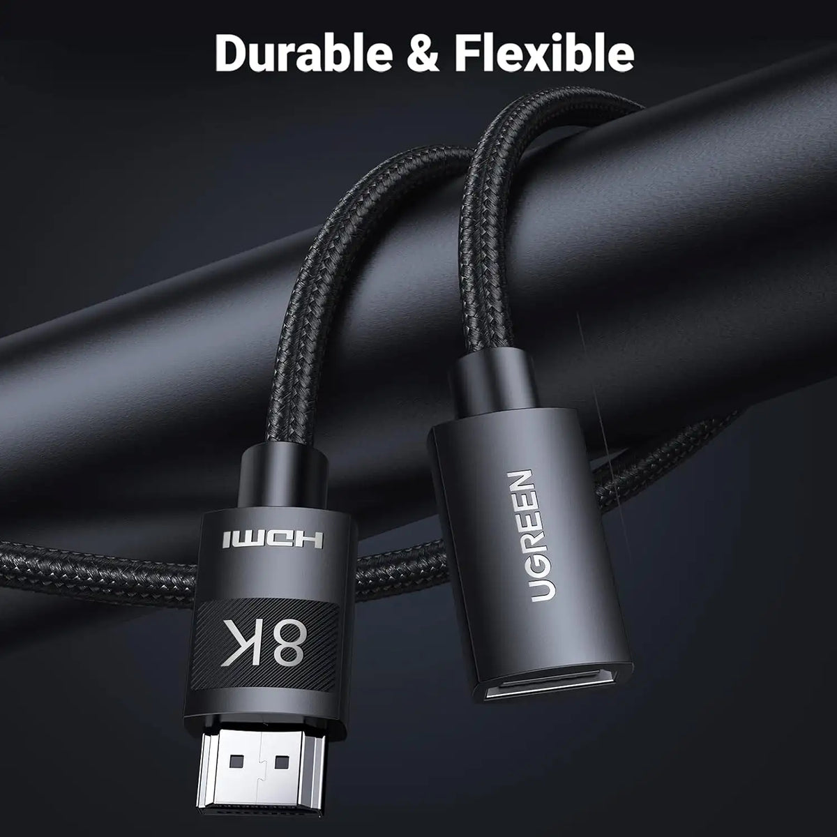 UGREEN HD151 HDMI 2.1 Extension Cable 1m 8K Support Durable and Flexible Braided Cord tpstech.in