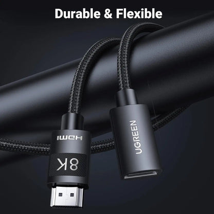 UGREEN HD151 HDMI 2.1 Extension Cable 1m 8K Support Durable and Flexible Braided Cord tpstech.in