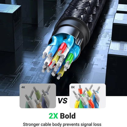 UGREEN HD151 HDMI 2.1 Extension Cable 1m 8K Support Multi Core Internal Wire Shielding tpstech.in