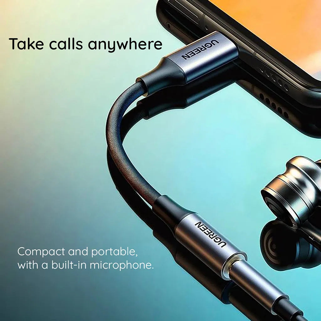 UGREEN UG-80154 USB C to 3.5mm Headphone Adapter for Calling and Audio Listening on Smartphone tpstech.in