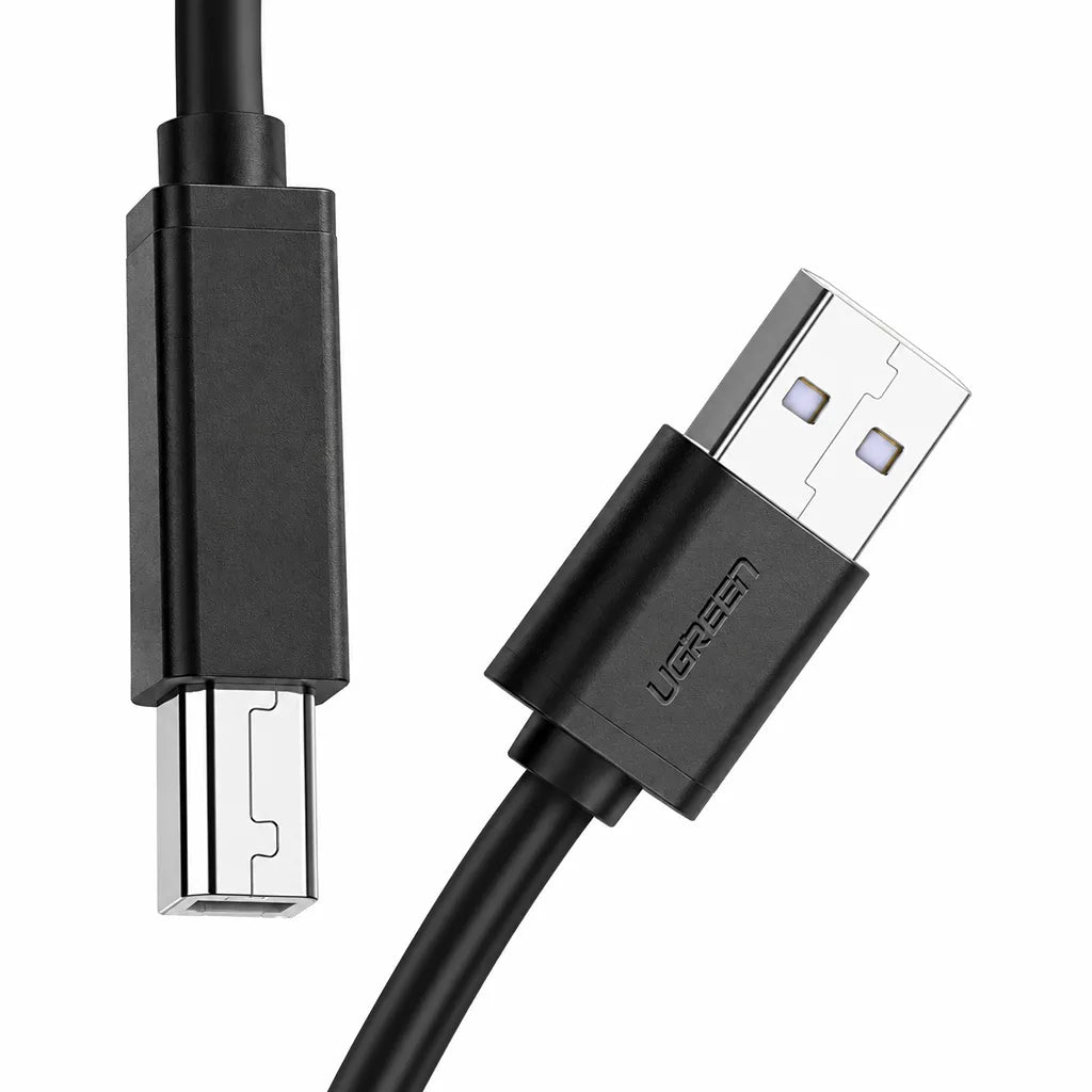 Detailed View of UGREEN US122 Active USB-A and USB-B Printer Cable End Connectors -tpstech.in
