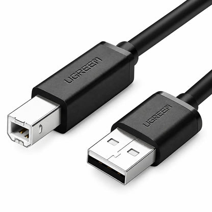 Close Up of UGREEN US122 USB-A Male and USB-B Male Connectors -tpstech.in