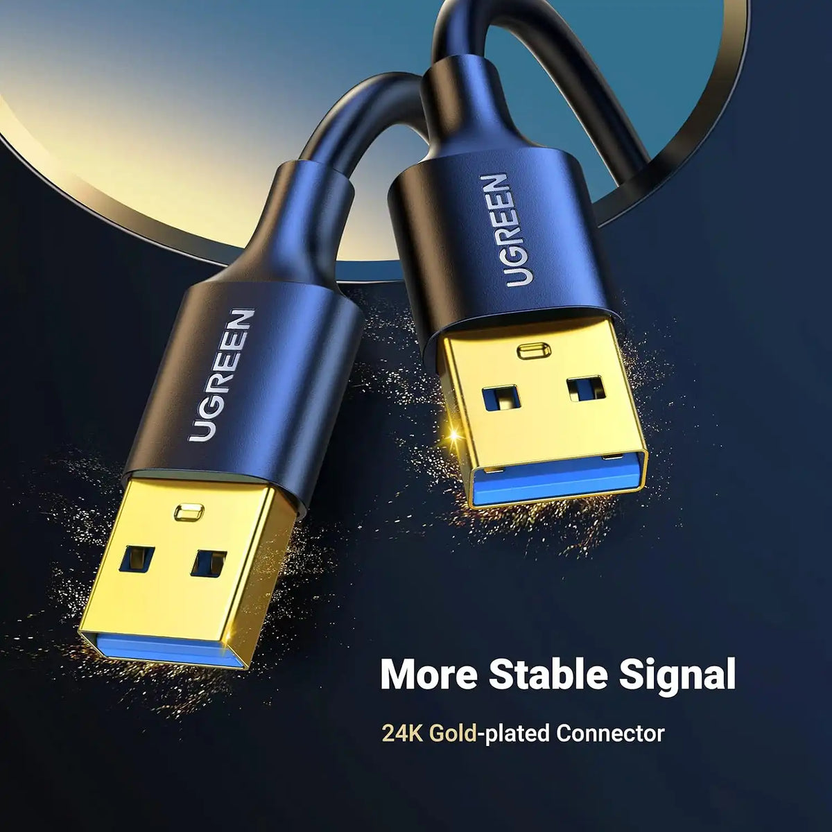 UGREEN US128 USB 3.0 Cable 24K Gold Plated Connectors for Stable Signal -tpstech.in