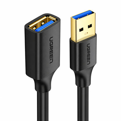 UGREEN US129 USB 3.0 Extension Cable Male and Female Connectors Close Up View -tpstech.in