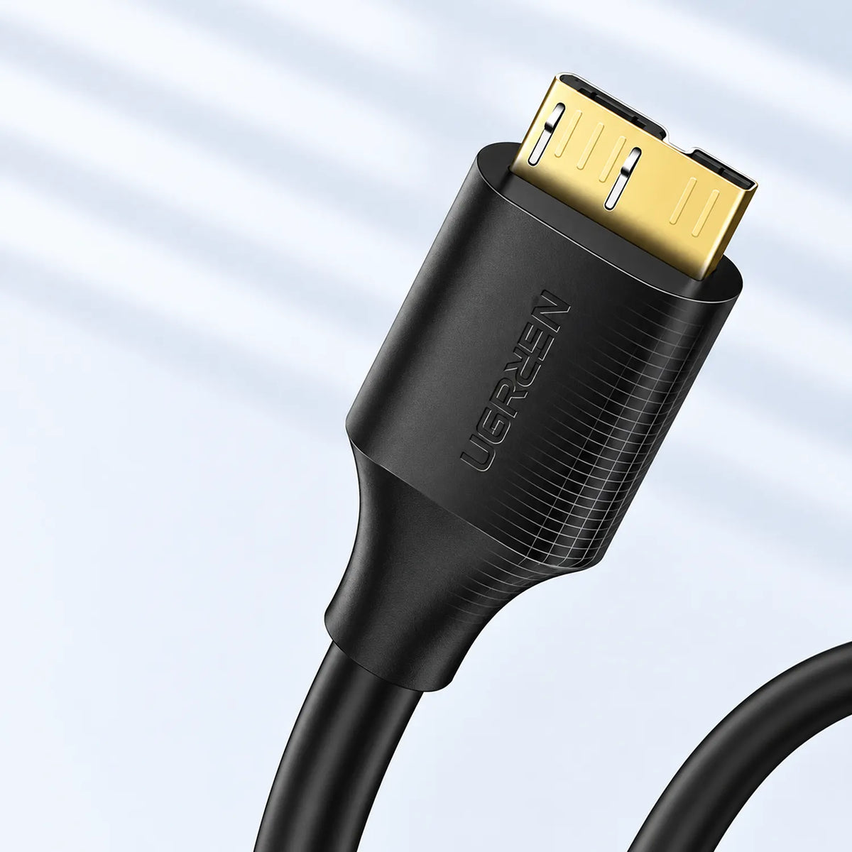 UGREEN US130 10841 USB 3.0 Micro-B Gold Plated Male Connector Close Up -tpstech.in