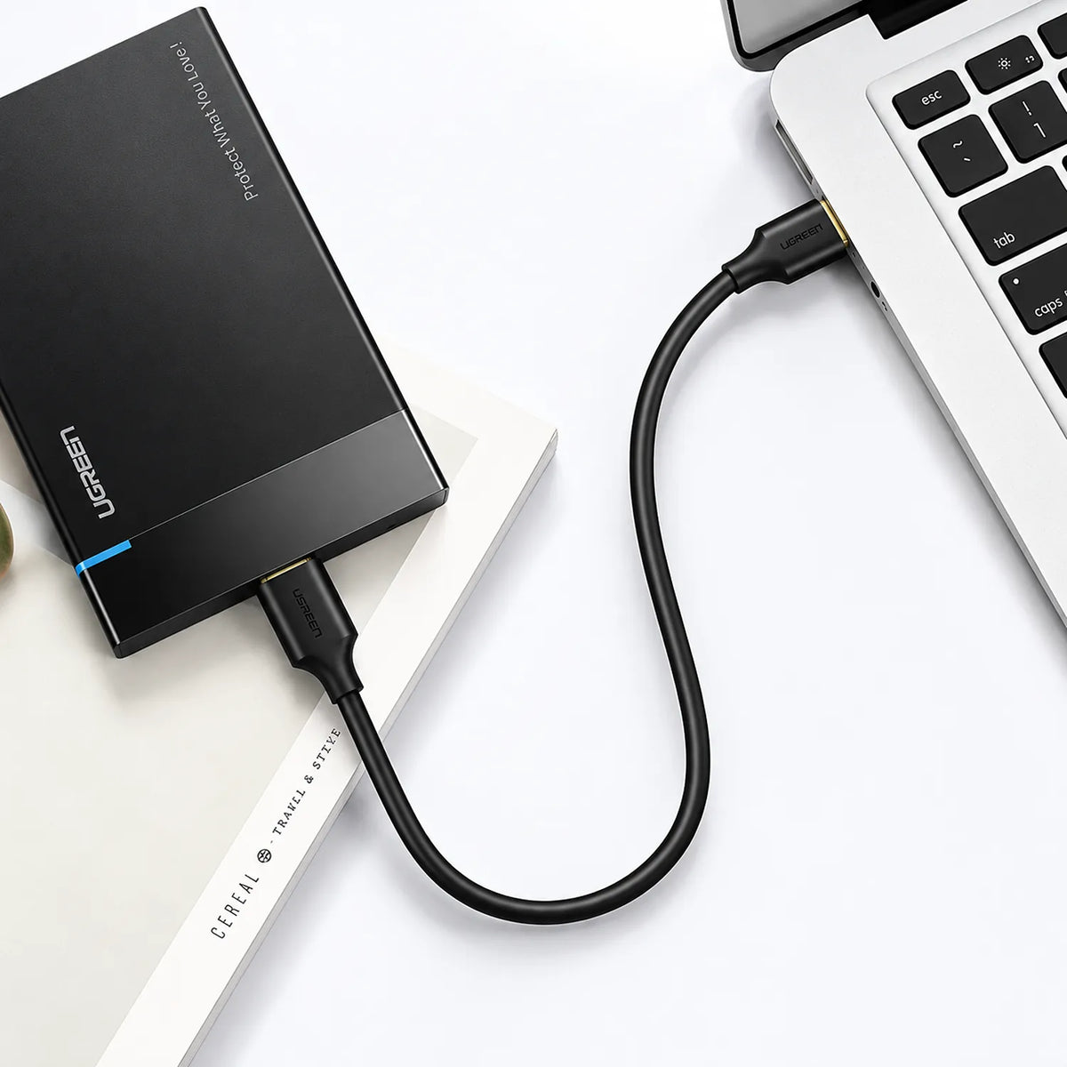 UGREEN US130 10841 USB 3.0 to Micro-B Cable 1m Connecting External Hard Drive to Laptop -tpstech.in