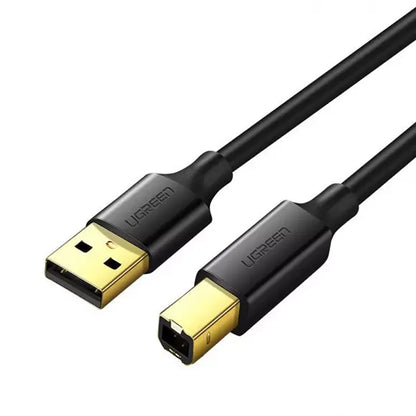 UGREEN US135 USB 2.0 Printer Cable USB-A to USB-B with Durable Black Jacket -tpstech.in