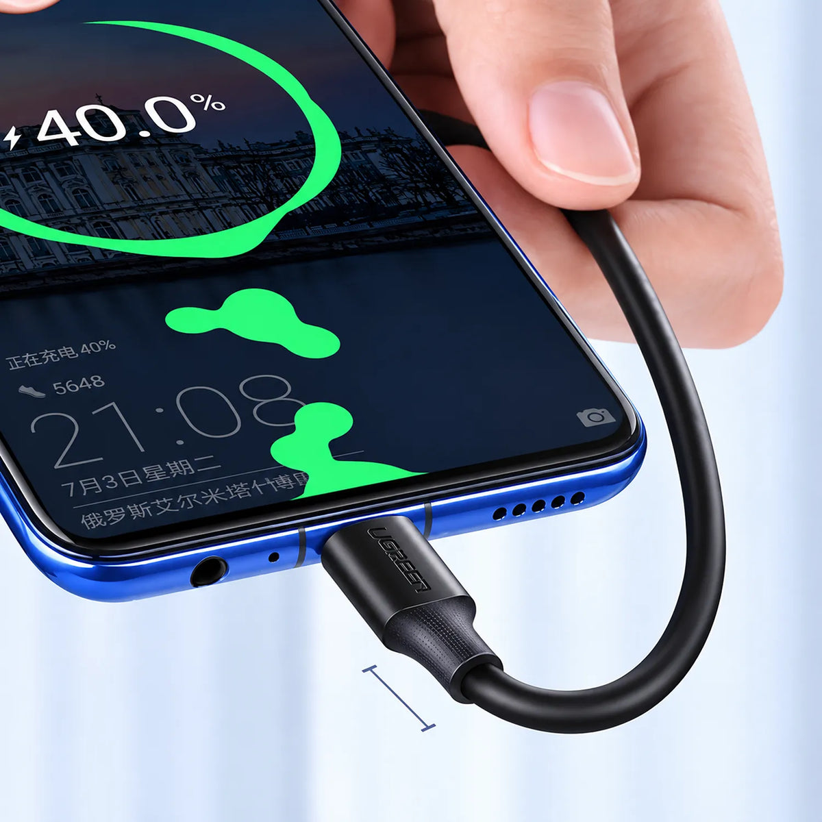 UGREEN US289 Micro USB to USB-A Cable Black Fast Charging Android Smartphone tpstech.in