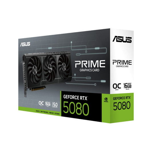 ASUS PRIME GeForce RTX 5080 16GB GDDR7 OC Edition Triple Fan Graphics Card