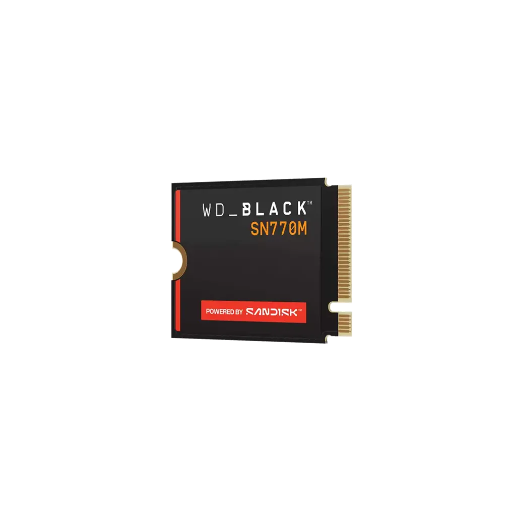 WD_BLACK SN770M compact M.2 2230 NVMe SSD left side product view powered by SanDisk -tpstech.in