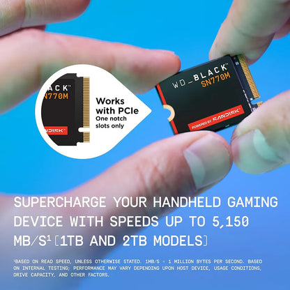 WD_BLACK SN770M NVMe SSD with PCIe Gen 4 speed for compatible handheld gaming devices -tpstech.in