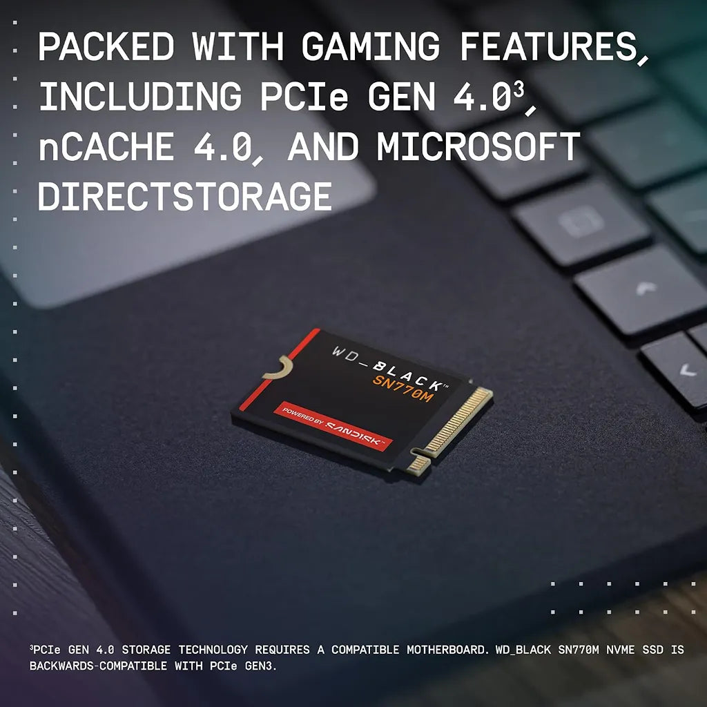 WD_BLACK SN770M NVMe SSD with PCIe Gen 4, nCache 4.0 and Microsoft DirectStorage support -tpstech.in