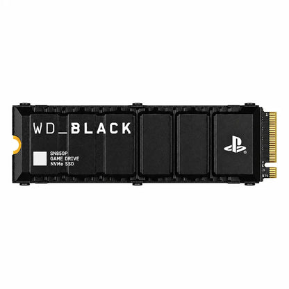 WD BLACK SN850P 4TB NVMe SSD top down view with official PlayStation logo heatsink on white background -tpstech.in