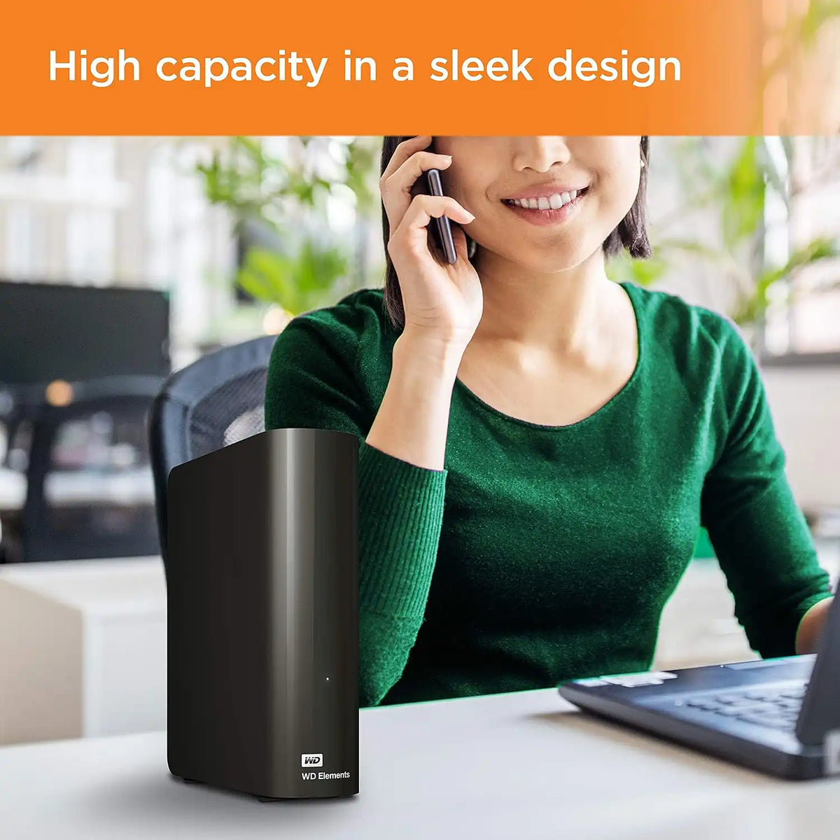 WD Elements Desktop 14TB External Hard Drive USB 3.0 Black High Capacity Storage in Office Setup -tpstech.in