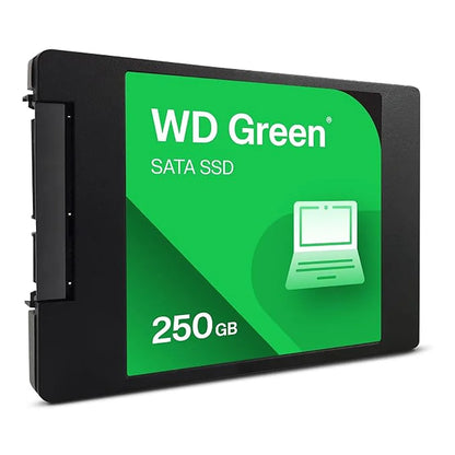 WD Green WDS250G5G0A 250GB 2.5 Inch SATA Internal SSD front angle view for laptop and desktop upgrade -tpstech.in