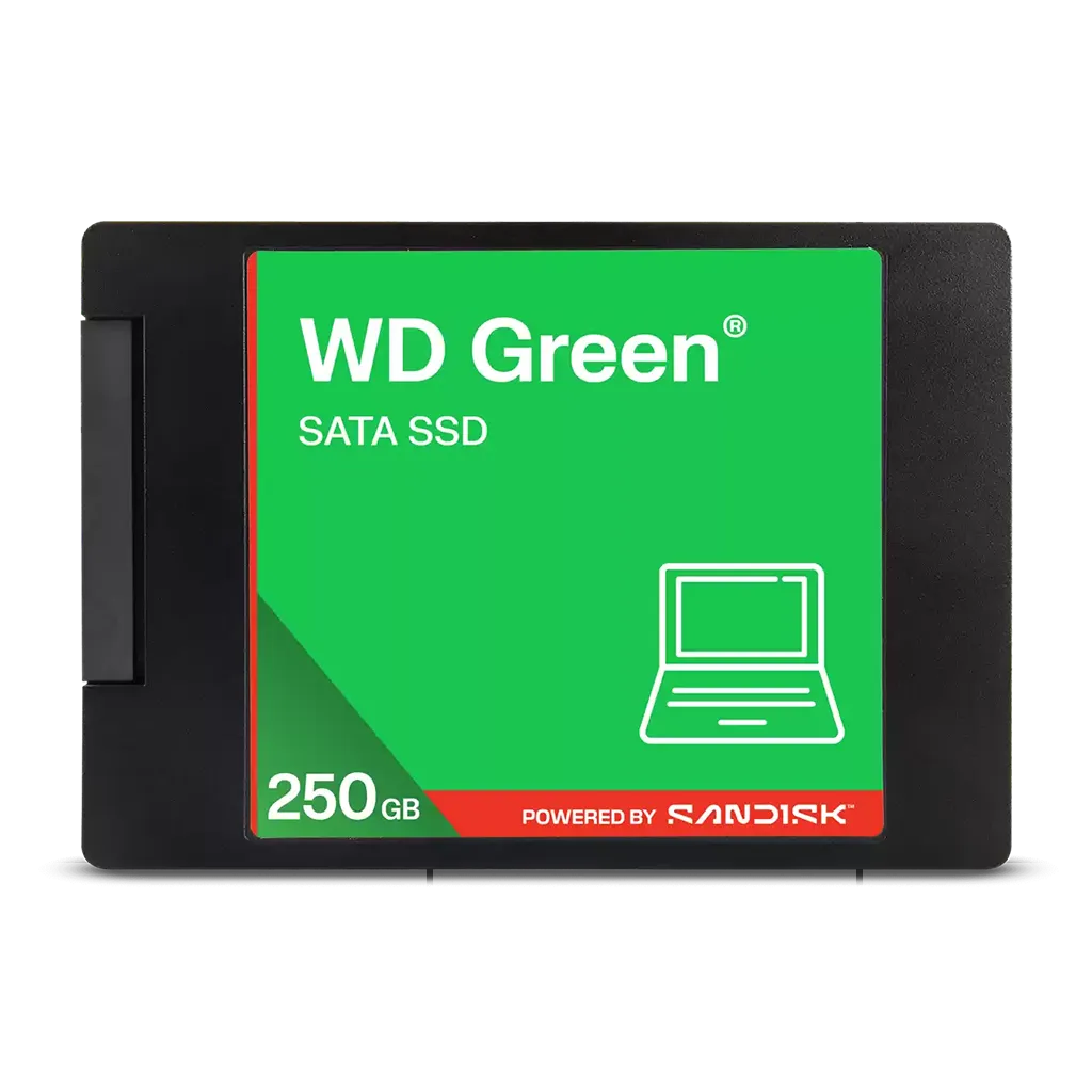 WD Green WDS250G5G0A 250GB 2.5 Inch SATA Internal SSD front view with product label -tpstech.in