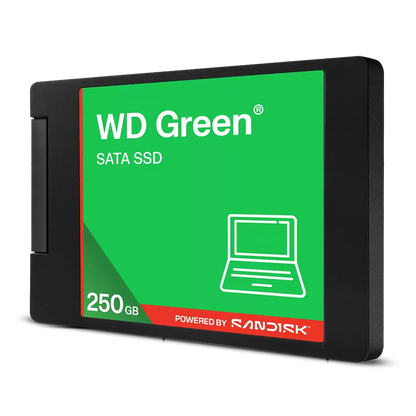 WD Green WDS250G5G0A 250GB 2.5 Inch SATA Internal SSD left angle view for laptop and desktop compatibility -tpstech.in
