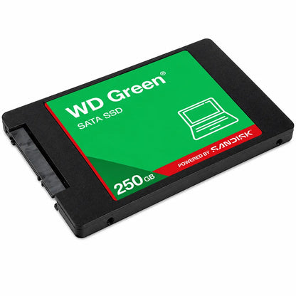 WD Green WDS250G5G0A 250GB SATA Internal SSD top perspective view showing 2.5 inch SSD design -tpstech.in