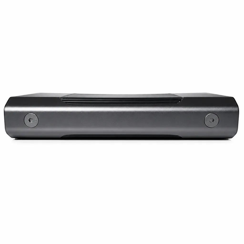 Side profile of the Western Digital G-DRIVE 22TB external desktop hard drive featuring a durable anodized aluminum enclosure.