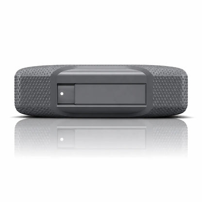 Bottom view of the Western Digital G-DRIVE ArmorATD 2TB rugged portable hard drive with durable protective design.
