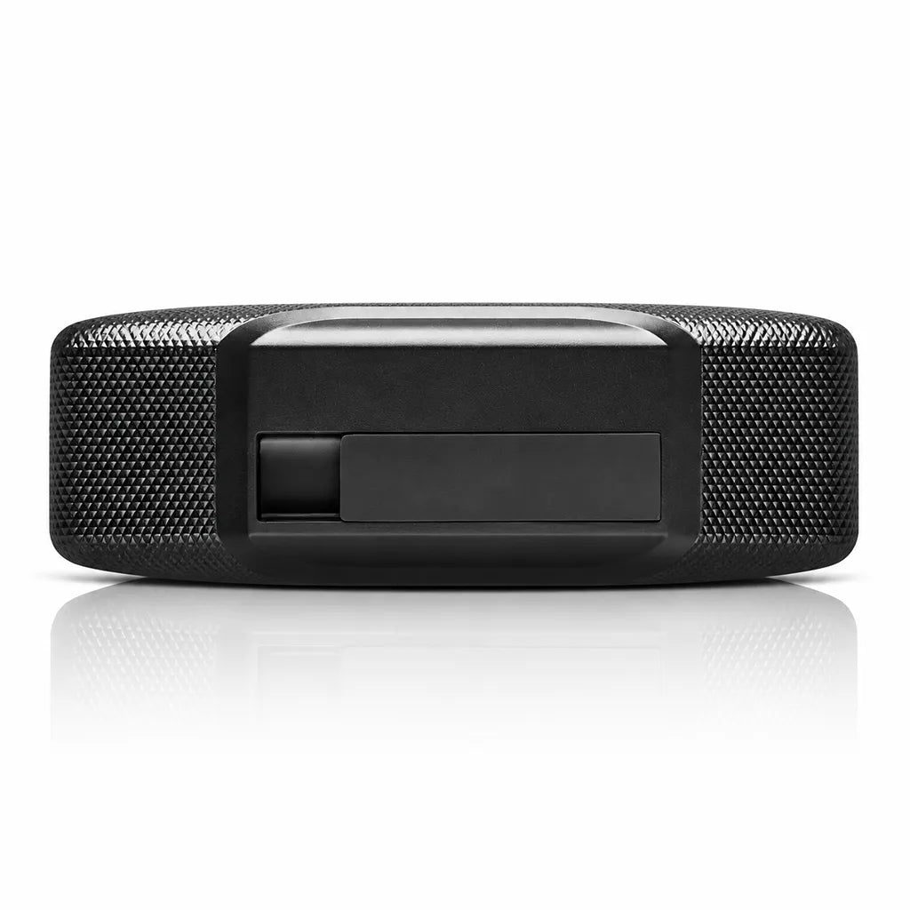 Bottom view of the Western Digital G-DRIVE ArmorATD 5TB rugged portable external hard drive.