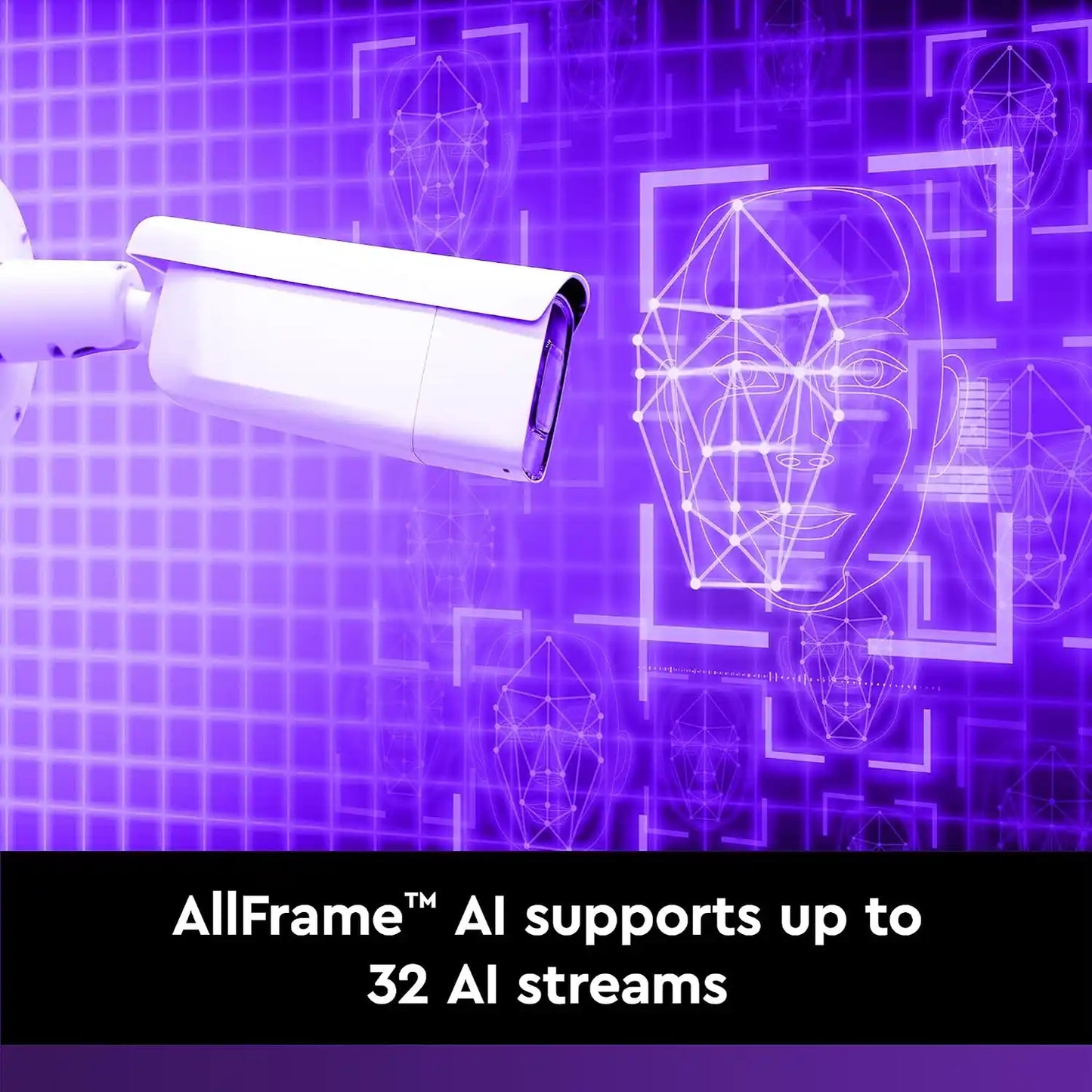 AllFrame AI technology on Western Digital Purple Pro 14TB surveillance hard drive supporting up to 32 AI streams -tpstech.in