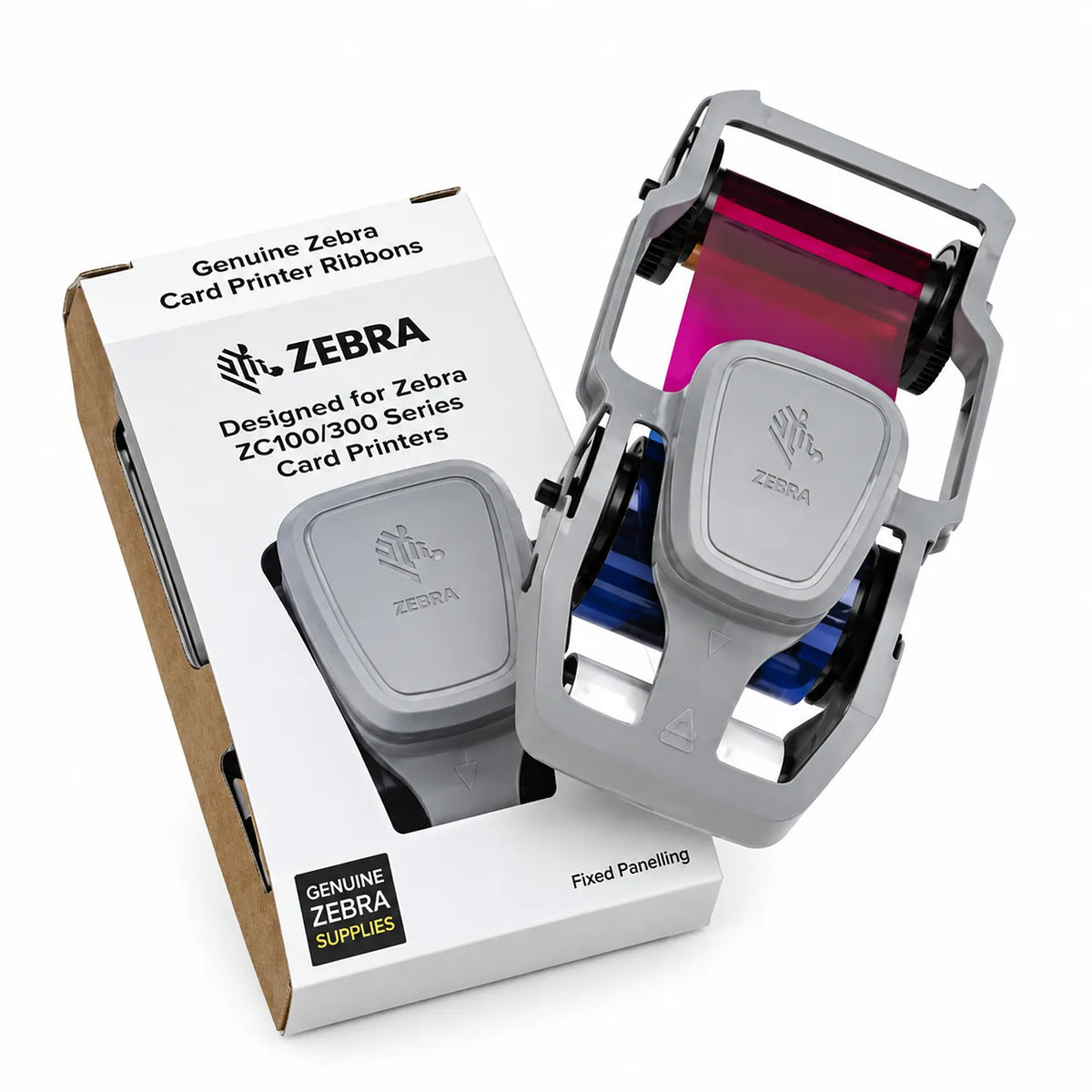 Zebra 800300-252HH color ribbon for ZC300 with YMCKO full panel printing -tpstech.in