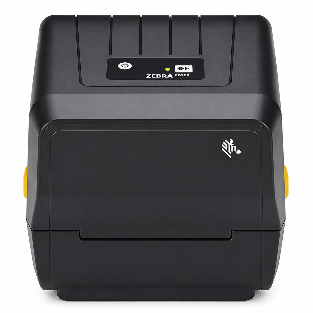 Zebra ZD230TA 4-inch Thermal Desktop Printer front view with compact thermal label printer design and high-quality build -tpstech.in
