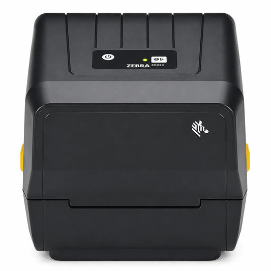 Zebra ZD230TA 4-inch Thermal Desktop Printer front view with compact thermal label printer design and high-quality build -tpstech.in