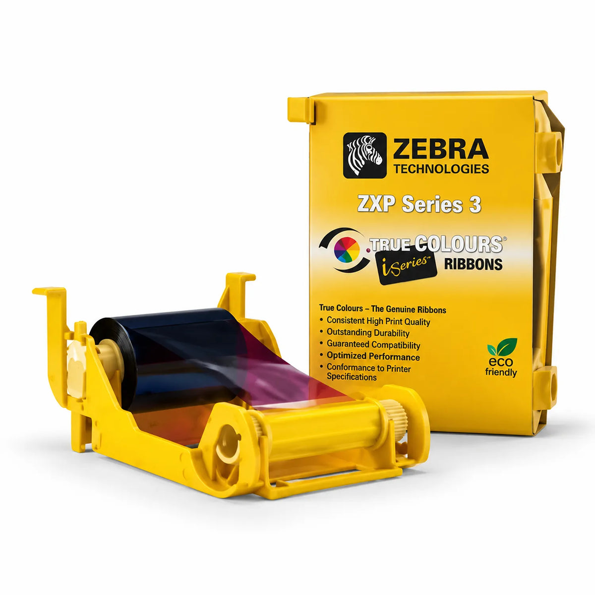 Zebra ZXP3 800033-336IN True Colours half panel ribbon with ZXP Series 3 packaging -tpstech.in